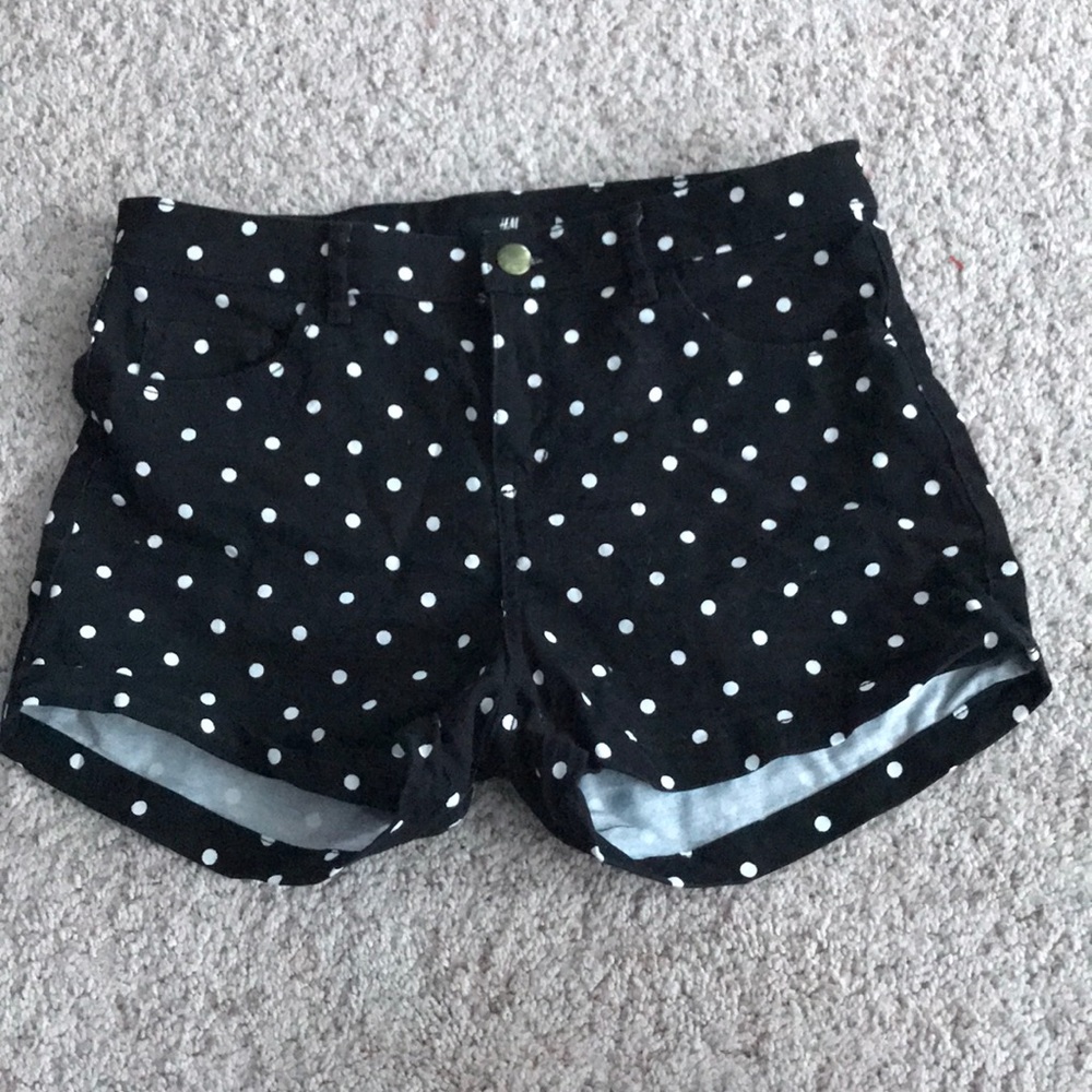 🍓polka dot high waisted shorts